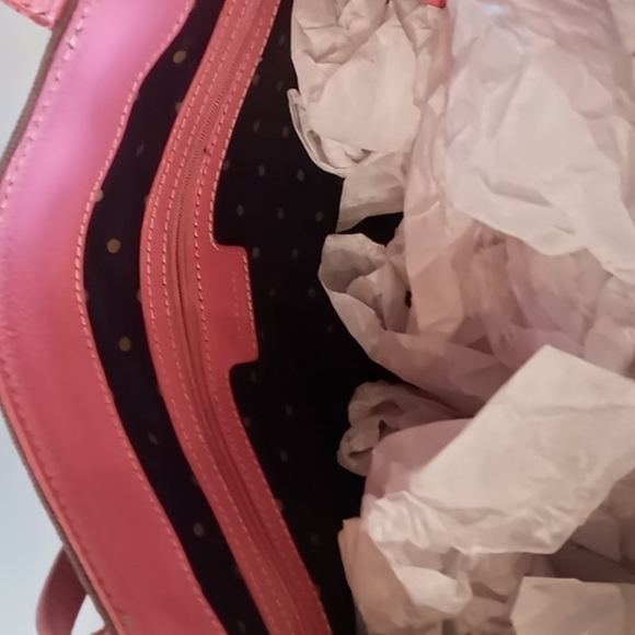 Kate spade brown/pink canvas shoulder tote - Picture 3 of 6